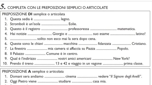 BIALOGOS || ITALIAN LESSON: PREPOSITION DI: EXERCISE смотреть онлайн