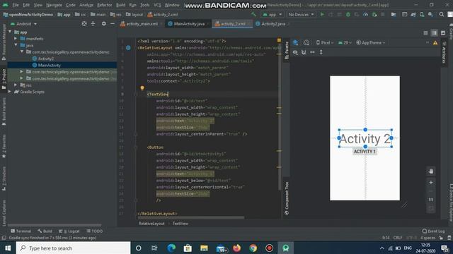 How to open New Activity With button in Android Studio| Hindi смотреть онлайн