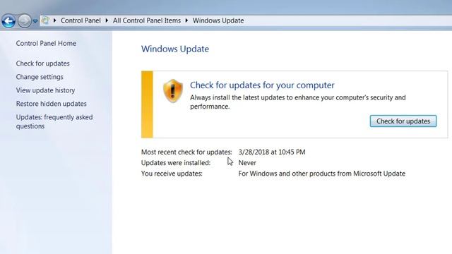 Windows 7 Update Setting Problem | Urdu/Hindi смотреть онлайн