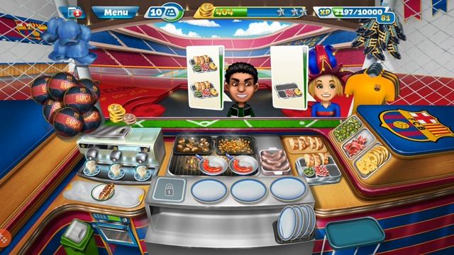 Cooking Fever FC Barcelona Sports Bar Level 25/ Кухонная Лихорадка Спорт-бар ФК Барселона Уровень 2 смотреть онлайн