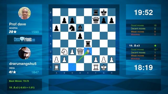 Chess Game Analysis: drarunangshu5 - Prof dave : 1-0 (By ChessFriends.com) смотреть онлайн