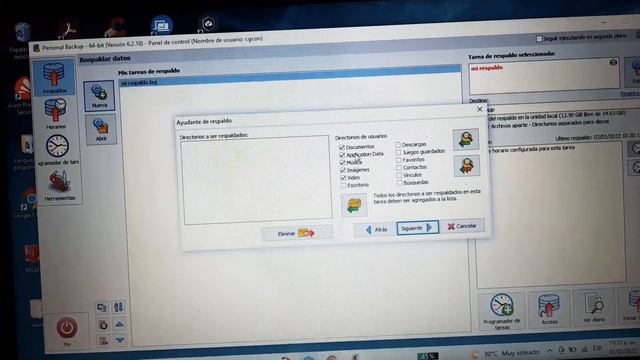 Configuración de Aplicación Personal Backup смотреть онлайн