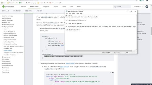 how to resolve multi dex issue Android Studio смотреть онлайн