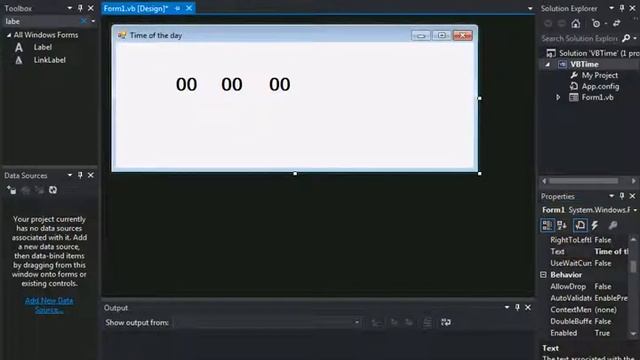 Create vb project to display time смотреть онлайн