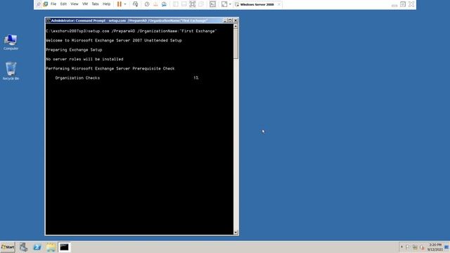 Prepare Active Directory for Exchange Server 2007 Installation in Server 2008 R2 смотреть онлайн
