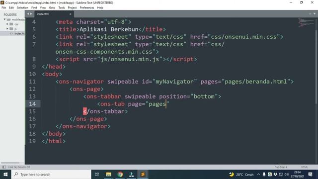 Mudah Belajar Android #06 - Membuat Navigasi Tampilan | Page - Navigator - Tabbar | Apache Cordova смотреть онлайн