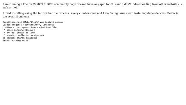 Unable to install amarok on CentOS 7 (2 Solutions!!) смотреть онлайн