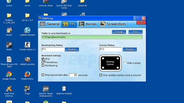 Como baixar instalar e configurar o fraps no win XP !! смотреть онлайн