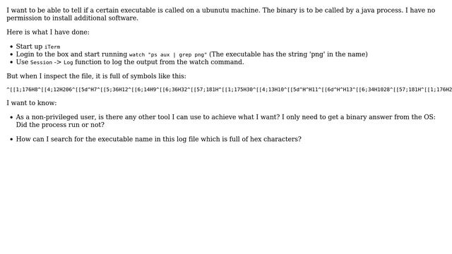 Unix & Linux: How to monitor if a binary has been executed with no additional tool? смотреть онлайн
