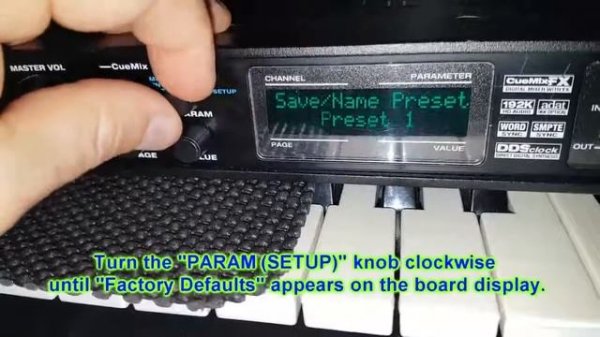 MOTU 828 mK3 FireWire Initializing Factory Defaults Reset
