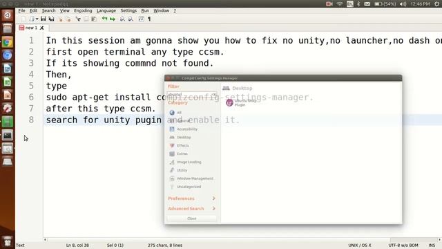 Ubuntu - fix no unity,no launcher, no dash смотреть онлайн