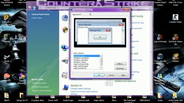 How To Change Window & Other Appearances in Windows Vista смотреть онлайн