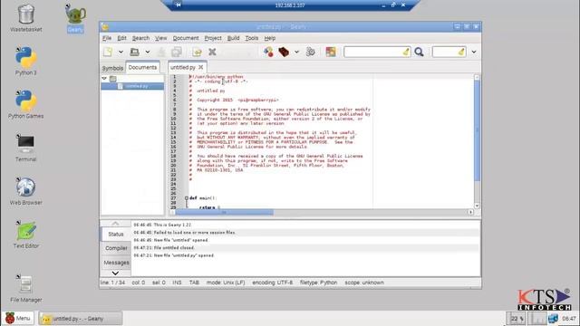how to use Python Language to write a simple hello world application in Raspberry PI смотреть онлайн