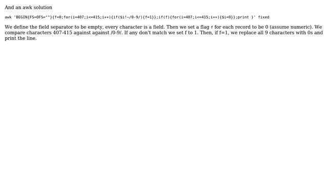 Unix & Linux: Fixed length file replace with sed or awk (3 Solutions!!) смотреть онлайн
