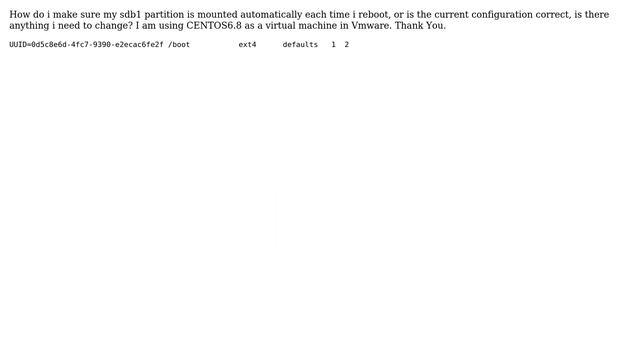 Unix & Linux: How do i make sure my partition is mounted automatically? смотреть онлайн