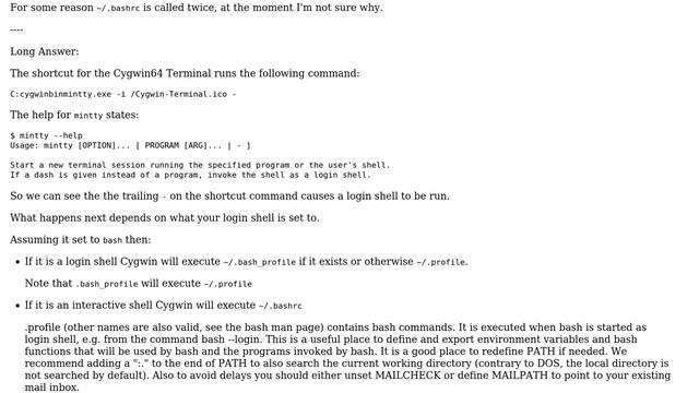 Cygwin64: Confused about when /etc/bash.bashrc is run? (3 Solutions!!) смотреть онлайн