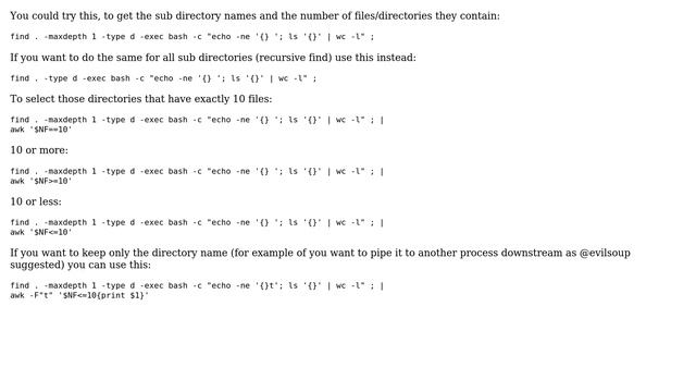 Find directories containing a certain number of files (3 Solutions!!) смотреть онлайн