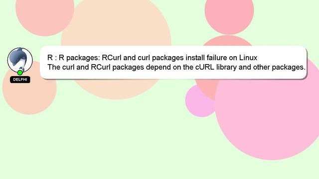 R : R packages: RCurl and curl packages install failure on Linux смотреть онлайн