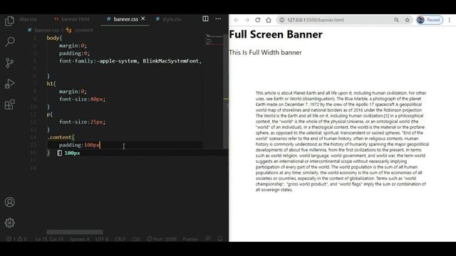 CandyCode | How to Make Full Screen Header/Banner Using css смотреть онлайн