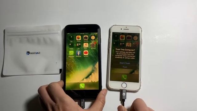 Sync photos & videos between two iPhones/iPads via Meenova lightning to lightning wired cable смотреть онлайн