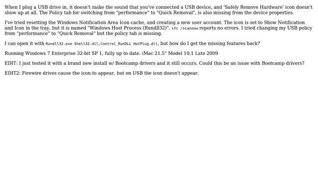 Unix & Linux: Safely Remove Hardware Missing, device connection sound missing смотреть онлайн