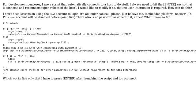 Unix & Linux: Change bash script so that no user input is required смотреть онлайн