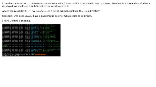 Unix & Linux: Why does ls-l not display locate as a symbolic link? смотреть онлайн