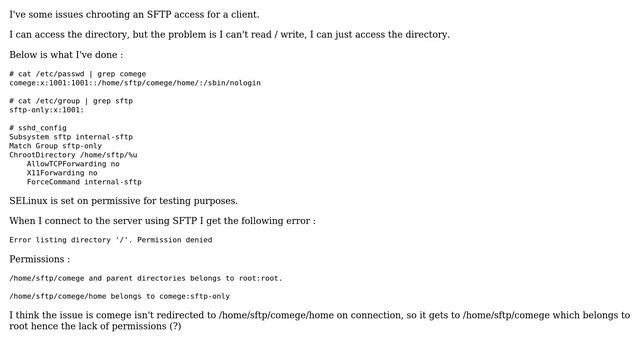 CentOS SFTP chroot смотреть онлайн