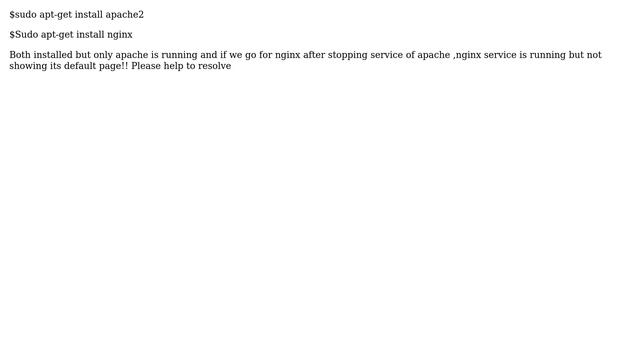 Ubuntu: How we install Apache and Nginx together and check default page as both uses same port 80? смотреть онлайн