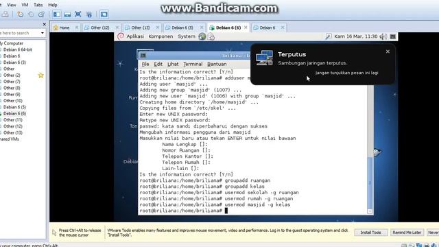 MEMBUAT USER,GROUP,HAK AKSES PADA DEBIAN смотреть онлайн