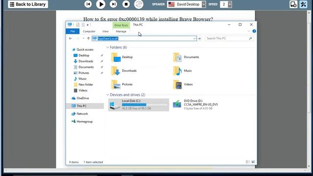Fix error 0xc0000139 while installing Brave Browser in Windows 10 смотреть онлайн