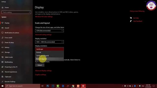 How to FIX / Enable Screen Rotate (Display Orientation) in Window 10. смотреть онлайн