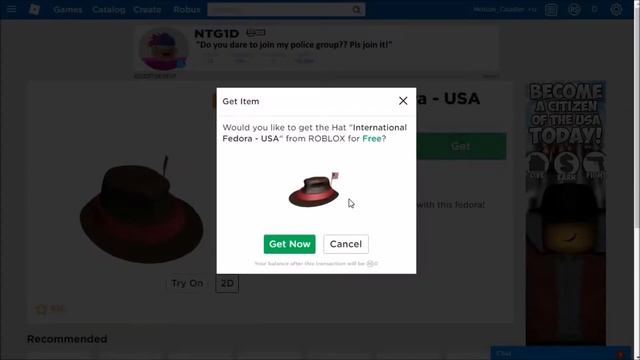 Roblox Time - Free Fedora - How To Get The Free International Fedora USA! смотреть онлайн