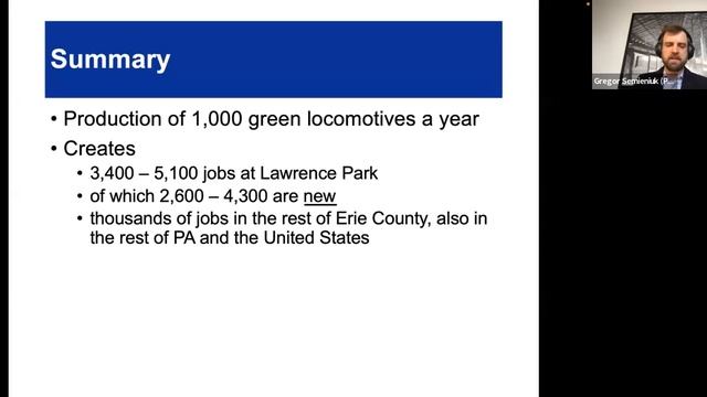 Press Conference: PERI Study Of Jobs Impact Of Wabtec Green Locomotive Production In Erie