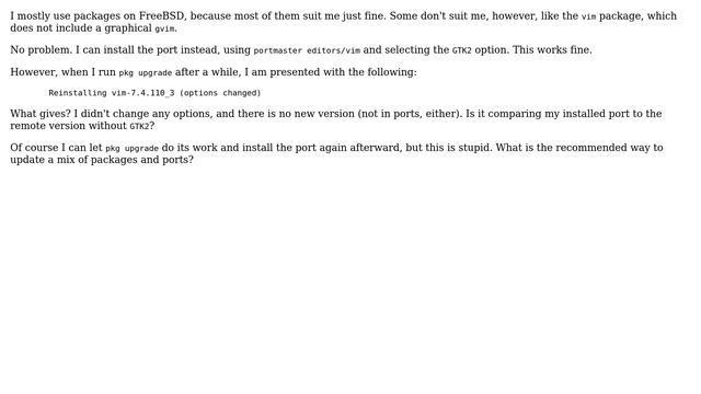 How to update a mix of packages and ports on FreeBSD? смотреть онлайн