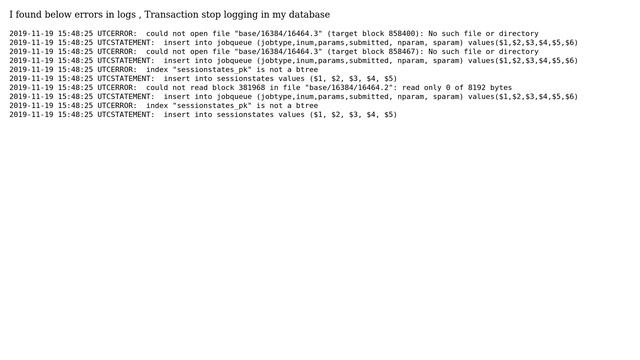 Databases: Postgresql Error смотреть онлайн