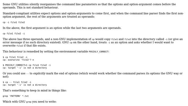 Unix & Linux: The position of parameter of command смотреть онлайн