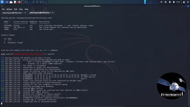 Windows 7 Exploitation - Eternal Blue Attack смотреть онлайн