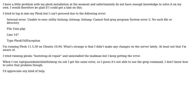 Cannot find grep program System error 2: No such file or directory смотреть онлайн