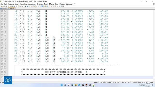 C3H5Cl, 1-Chloropropylene, Geometry optimization and IR spectrum in 1 minute, SPEED UP смотреть онлайн