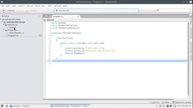 MonoDevelop/C# to keep console open with ReadKey() смотреть онлайн