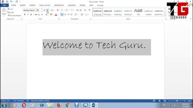 Create Word File,Change Font And Save It In Office 2013 By Aakanksha Sood | Beginners | TECH GURU смотреть онлайн