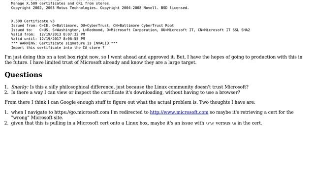 Unix & Linux: How to find more details on Invalid Certificates? смотреть онлайн