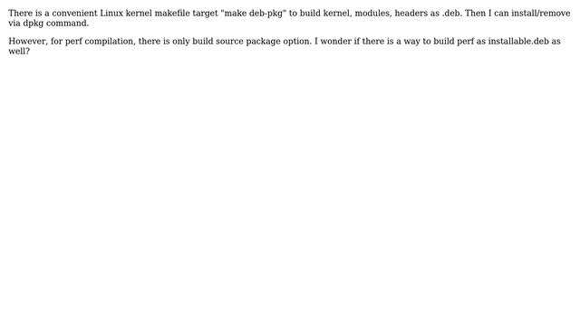 Building .deb package for Linux perf? смотреть онлайн