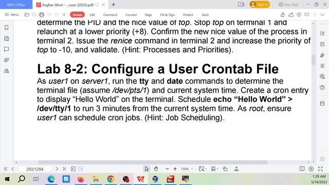 Linux Redhat lab: Nice and Renice a Process & Configure a User Crontab File смотреть онлайн