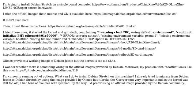Cannot install Debian Stretch on a single board computer Olimex Lime2 (2 Solutions!!) смотреть онлайн