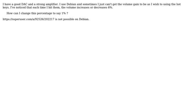Volume hot keys: How can I configure the number of volume-steps on Debian? смотреть онлайн