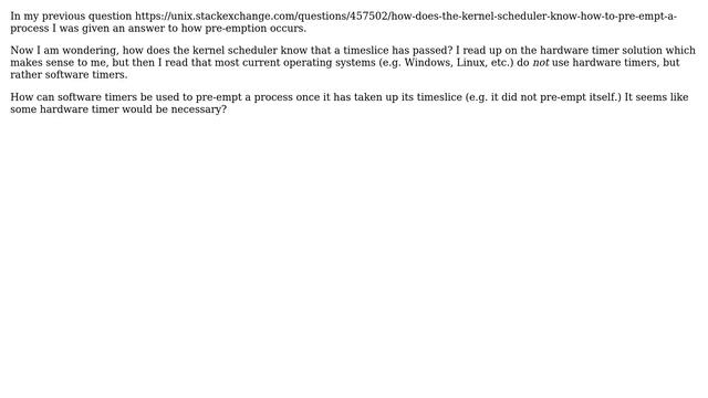 Unix & Linux: How does the kernel scheduler know a timeslice has passed? смотреть онлайн