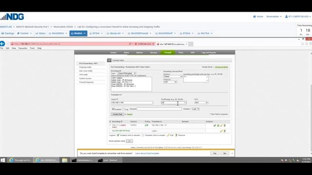 Module 10 - Chapter 10: NetLab+: Network Security: Lab 02: Configuring a Linux Based Firewall 2 смотреть онлайн