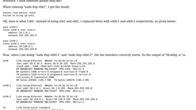 Unix & Linux: Unable to configure eth1 and eth2 properly on Ubuntu смотреть онлайн